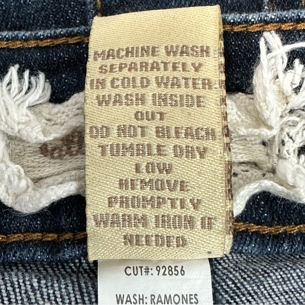ALTAR’D STATE Jean Shorts Distressed Dark Wash Size 27/5 High Waisted - Picture 7 of 9